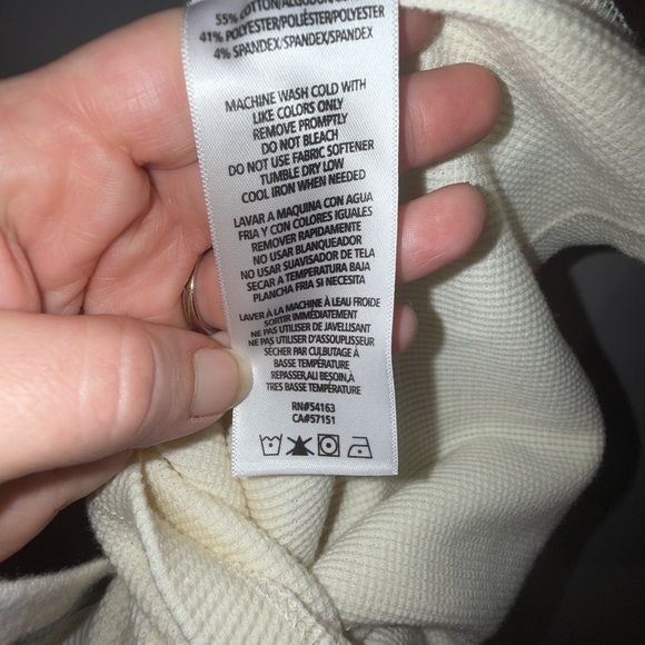 Calvin Klein Thermal Performance Crewneck Long Sleeve Top Off-White Size Large - Picture 5 of 7